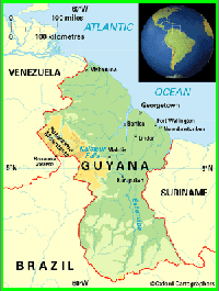 Map of Guyana